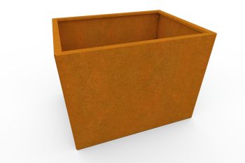 Moderna metalna žardinjera za cvijeće - čelik Corten - dimenzije 60x80x60 cm