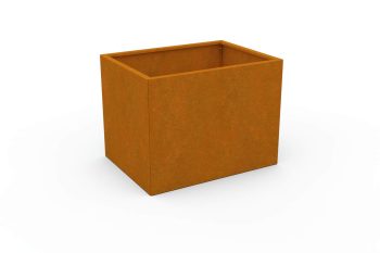 Moderna metalna žardinjera za cvijeće - čelik Corten - dimenzije 60x80x60 cm