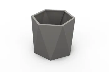 Metalna žardinjera HX 60×60 cm RAL9007 FS