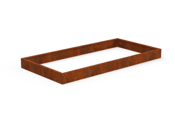Corten povišena gredica 100×200×15 cm