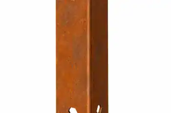 Corten kotnik za modularni robnik 15 cm, s šestkotnimi odprtinami